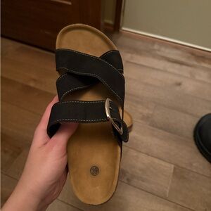 Black Sandals with Buckle